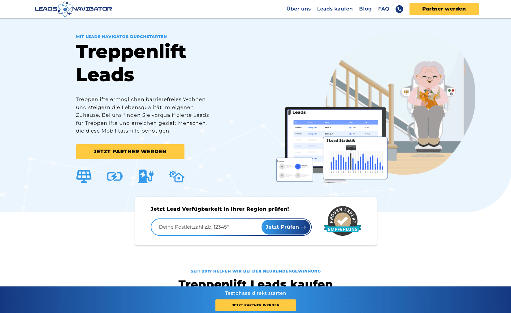 Einfach zum Angebot Website Vorschau