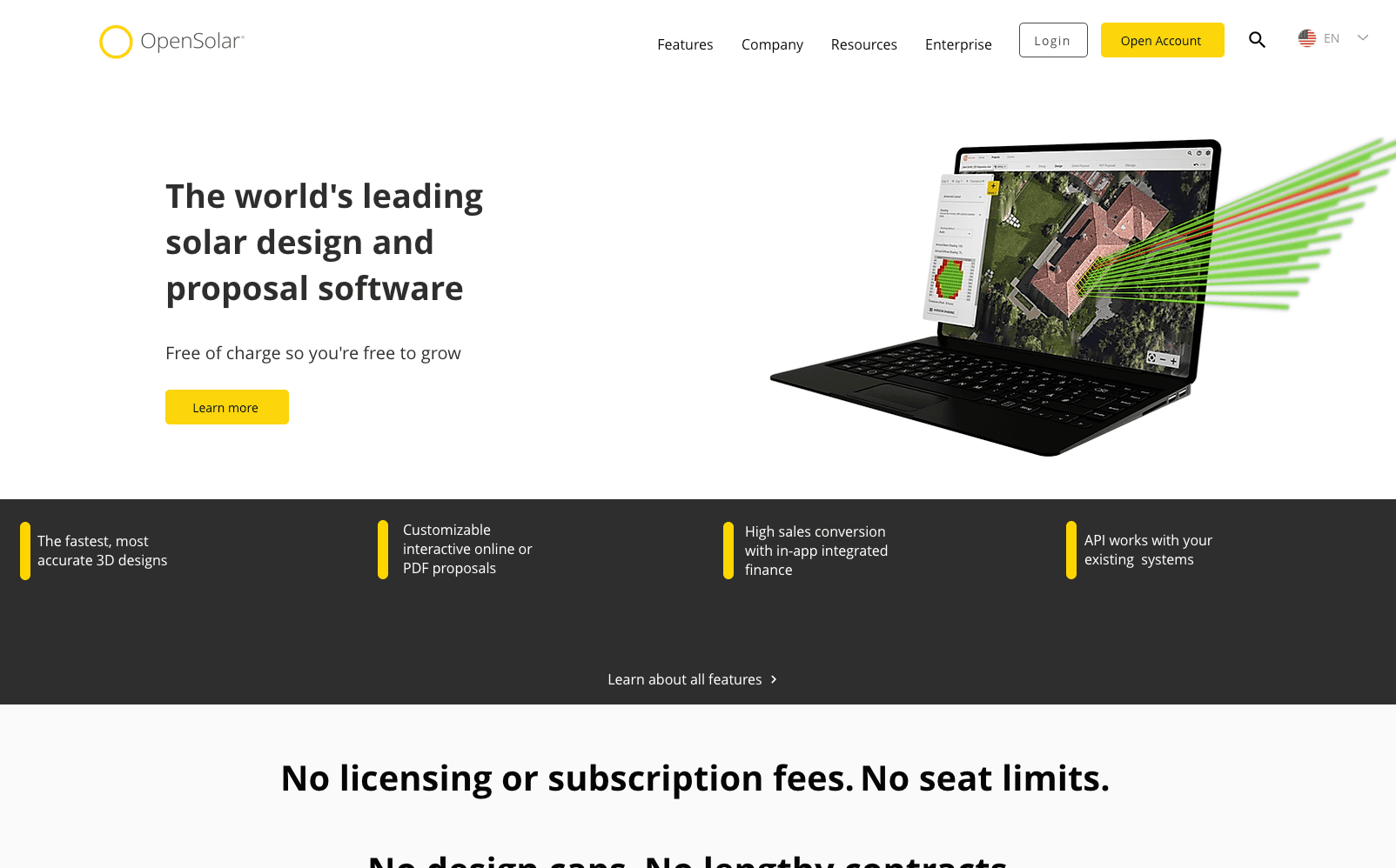 OpenSolar Website Vorschau